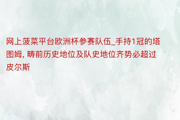 网上菠菜平台欧洲杯参赛队伍_手持1冠的塔图姆, 畴前历史地位及队史地位齐势必超过皮尔斯
