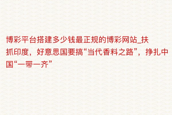 博彩平台搭建多少钱最正规的博彩网站_扶抓印度，好意思国要搞“当代香料之路”，挣扎中国“一带一齐”
